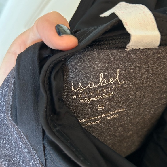 Heathered Gray Maternity Workout Leggings - Picture 3 of 3